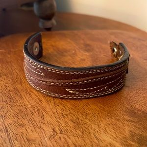 Tan leather bracelet